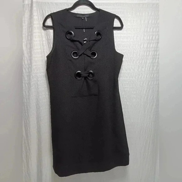 English Factory Sleeveless,  Large front grommet Midi Dress Size M - Picture 1 of 8